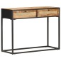 vidaXL Konsolentisch 100x35x75 cm Raues Mangoholz und Rohrgeflecht vidaXL Konsolentisch 100x35x75 cm Raues Mangoholz und Rohrgeflecht
