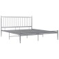 vidaXL Bett Grau Metall 200x200 cm vidaXL Bett Grau Metall 200x200 cm