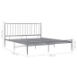 vidaXL Bett Grau Metall 200x200 cm vidaXL Bett Grau Metall 200x200 cm