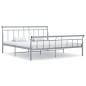 vidaXL Bettgestell Grau Metall 200x200 cm vidaXL Bettgestell Grau Metall 200x200 cm