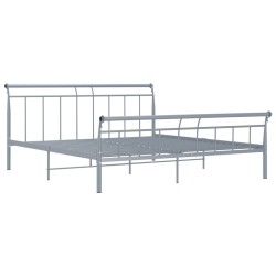 vidaXL Bettgestell Grau Metall 200x200 cm