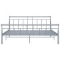 vidaXL Bettgestell Grau Metall 200x200 cm vidaXL Bettgestell Grau Metall 200x200 cm