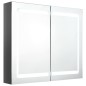 vidaXL LED-Spiegelschrank fürs Bad Glänzend Grau 80x12x68 cm vidaXL LED-Spiegelschrank fürs Bad Glänzend Grau 80x12x68 cm