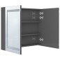 vidaXL LED-Spiegelschrank fürs Bad Glänzend Grau 80x12x68 cm vidaXL LED-Spiegelschrank fürs Bad Glänzend Grau 80x12x68 cm