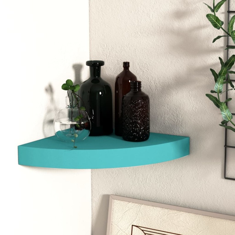 vidaXL Eck-Wandregal Blau 35x35x3,8 cm MDF vidaXL Eck-Wandregal Blau 35x35x3,8 cm MDF