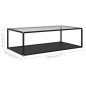 vidaXL Couchtisch Transparent und Schwarz 120x60x35 cm Hartglas vidaXL Couchtisch Transparent und Schwarz 120x60x35 cm Hartglas