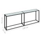 vidaXL Konsolentisch Weiß Marmor-Optik 220x35x75,5 cm Hartglas vidaXL Konsolentisch Weiß Marmor-Optik 220x35x75,5 cm Hartglas