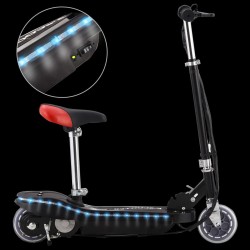 vidaXL E-Scooter mit Sitz und LED 120 W Schwarz