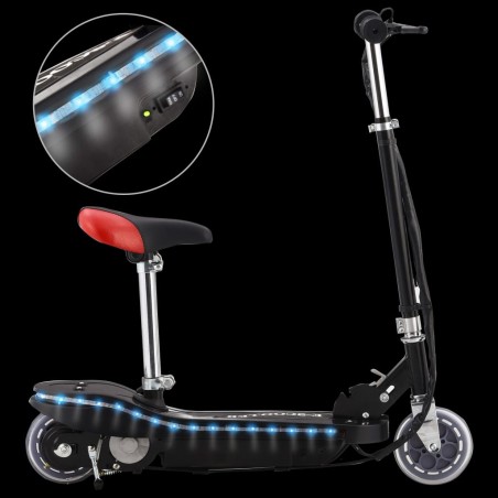 vidaXL E-Scooter mit Sitz und LED 120 W Schwarz