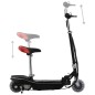 vidaXL E-Scooter mit Sitz und LED 120 W Schwarz vidaXL E-Scooter mit Sitz und LED 120 W Schwarz