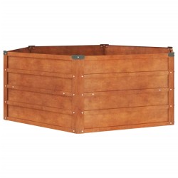 vidaXL Hochbeet Rostig 129x129x45 cm Cortenstahl