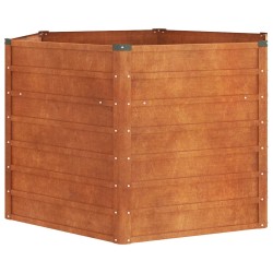 vidaXL Hochbeet Rostig 129x129x77 cm Cortenstahl