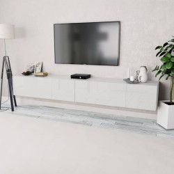 vidaXL TV-Schränke 2 Stk. Holzwerkstoff 120x40x34 cm Hochglanz Weiß