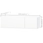 vidaXL TV-Schränke 2 Stk. Holzwerkstoff 120x40x34 cm Hochglanz Weiß vidaXL TV-Schränke 2 Stk. Holzwerkstoff 120x40x34 cm Hochglanz Weiß