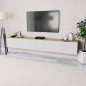 vidaXL TV-Schränke 2 Stk. 120x40x34cm Hochglanz-Weiß Eiche vidaXL TV-Schränke 2 Stk. 120x40x34cm Hochglanz-Weiß Eiche