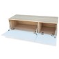 vidaXL TV-Schränke 2 Stk. 120x40x34cm Hochglanz-Weiß Eiche vidaXL TV-Schränke 2 Stk. 120x40x34cm Hochglanz-Weiß Eiche