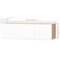 vidaXL TV-Schränke 2 Stk. 120x40x34cm Hochglanz-Weiß Eiche vidaXL TV-Schränke 2 Stk. 120x40x34cm Hochglanz-Weiß Eiche