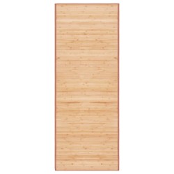 vidaXL Teppich Bambus 80x200 cm Braun