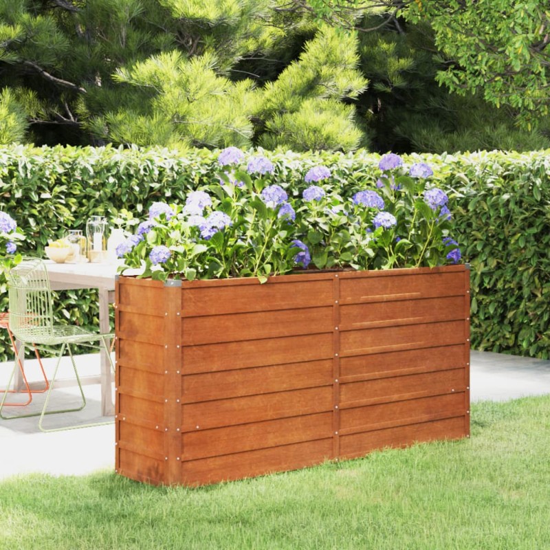 vidaXL Hochbeet Rostig 160x40x77 cm Cortenstahl vidaXL Hochbeet Rostig 160x40x77 cm Cortenstahl