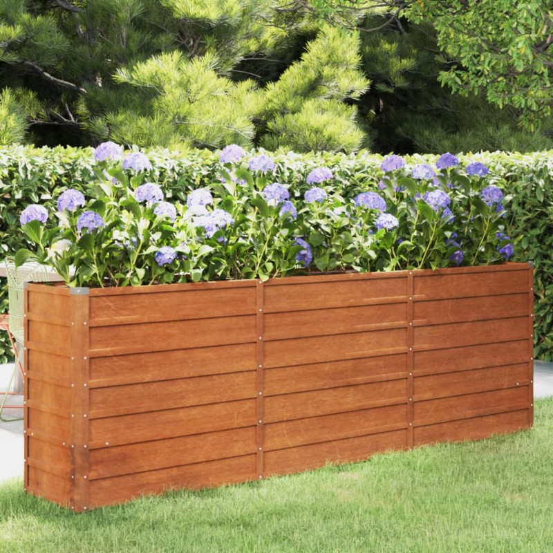 vidaXL Hochbeet Rostig 240x40x77 cm Cortenstahl vidaXL Hochbeet Rostig 240x40x77 cm Cortenstahl
