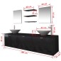 vidaXL 10-tlg. Badmöbel-Set mit Waschbecken und Wasserhahn Schwarz vidaXL 10-tlg. Badmöbel-Set mit Waschbecken und Wasserhahn Schwarz