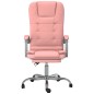 Bürostuhl mit Massagefunktion Rosa Kunstleder Bürostuhl mit Massagefunktion Rosa Kunstleder