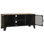 vidaXL TV-Schrank Rustikales Braun 105x36x47 cm Metall und MDF vidaXL TV-Schrank Rustikales Braun 105x36x47 cm Metall und MDF