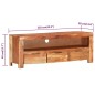 vidaXL TV-Schrank 110x30x40 cm Massivholz Akazie vidaXL TV-Schrank 110x30x40 cm Massivholz Akazie