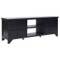 vidaXL TV-Schrank Schwarz 108x30x40 cm Massivholz Paulownia vidaXL TV-Schrank Schwarz 108x30x40 cm Massivholz Paulownia