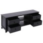 vidaXL TV-Schrank Schwarz 108x30x40 cm Massivholz Paulownia vidaXL TV-Schrank Schwarz 108x30x40 cm Massivholz Paulownia