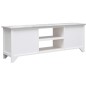 vidaXL TV-Schrank Weiß und Grau 108x30x40 cm Massivholz Paulownia vidaXL TV-Schrank Weiß und Grau 108x30x40 cm Massivholz Paulownia