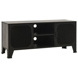 vidaXL TV-Schrank Grau 105x36x47 cm Metall und MDF