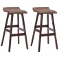 Barhocker 2 Stk. Taupe Stoff Barhocker 2 Stk. Taupe Stoff