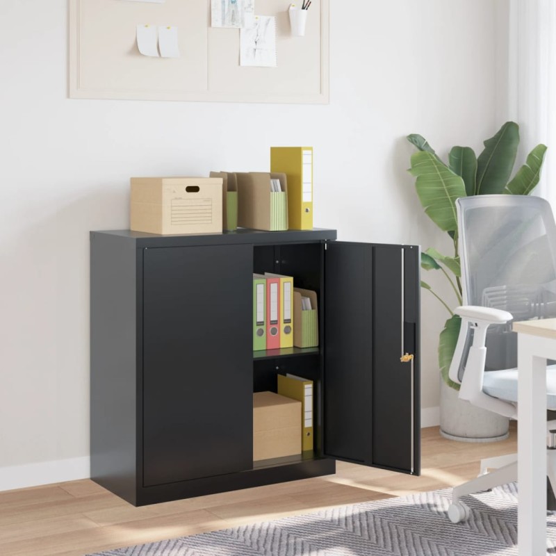 vidaXL Aktenschrank Anthrazit 79x40x90 cm Stahl vidaXL Aktenschrank Anthrazit 79x40x90 cm Stahl