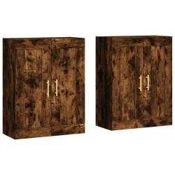 Wandschränke 2 Stk. Räuchereiche Holzwerkstoff