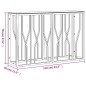 vidaXL Konsolentisch Silbern 110x30x70 cm Edelstahl und Glas vidaXL Konsolentisch Silbern 110x30x70 cm Edelstahl und Glas