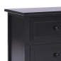 vidaXL TV-Schrank Schwarz 108x30x40 cm Massivholz Paulownia vidaXL TV-Schrank Schwarz 108x30x40 cm Massivholz Paulownia