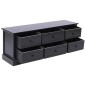 vidaXL TV-Schrank Schwarz 108x30x40 cm Massivholz Paulownia vidaXL TV-Schrank Schwarz 108x30x40 cm Massivholz Paulownia