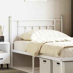 vidaXL Kopfteil Metall Weiß 107 cm