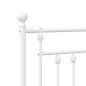 vidaXL Kopfteil Metall Weiß 107 cm