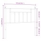 vidaXL Kopfteil Metall Weiß 107 cm
