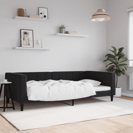 vidaXL Tagesbett Schwarz 100x200 cm Samt