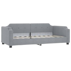 vidaXL Tagesbett Hellgrau 90x190 cm Stoff