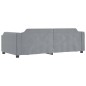 vidaXL Tagesbett Hellgrau 90x190 cm Stoff vidaXL Tagesbett Hellgrau 90x190 cm Stoff