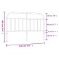 vidaXL Kopfteil Metall Weiß 150 cm vidaXL Kopfteil Metall Weiß 150 cm