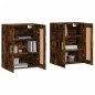 Wandschränke 2 Stk. Räuchereiche Holzwerkstoff Wandschränke 2 Stk. Räuchereiche Holzwerkstoff