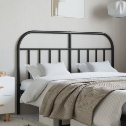 vidaXL Kopfteil Metall Schwarz 135 cm