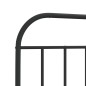 vidaXL Kopfteil Metall Schwarz 135 cm