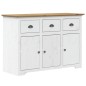 vidaXL Sideboard BODO Weiß und Braun 115x43x79,5 cm Massivholz Kiefer vidaXL Sideboard BODO Weiß und Braun 115x43x79,5 cm Massivholz Kiefer