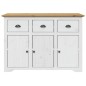 vidaXL Sideboard BODO Weiß und Braun 115x43x79,5 cm Massivholz Kiefer vidaXL Sideboard BODO Weiß und Braun 115x43x79,5 cm Massivholz Kiefer